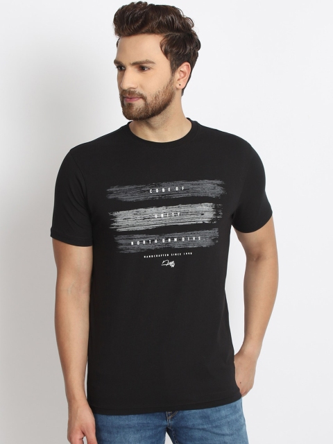 

98 Degree North Men Black & Grey Printed T-shirt