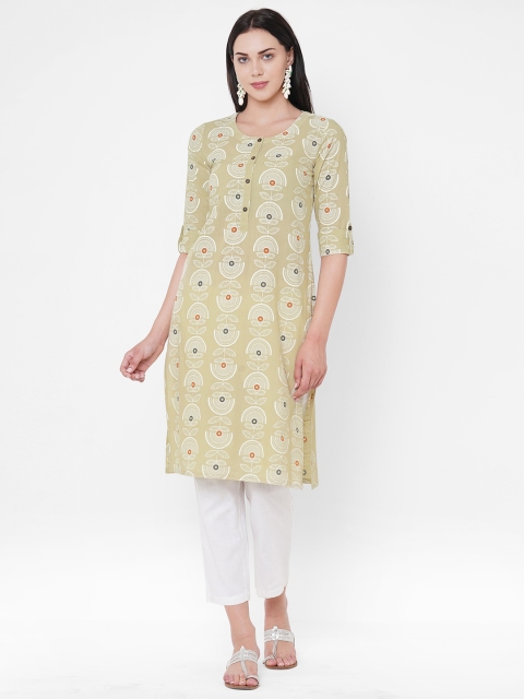 

ZOLA Women Beige Floral Printed Kurta