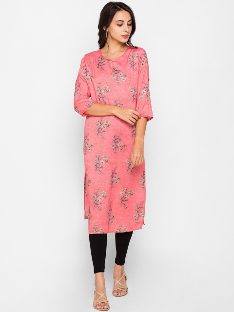 

ZOLA Women Pink Floral Printed Kurta