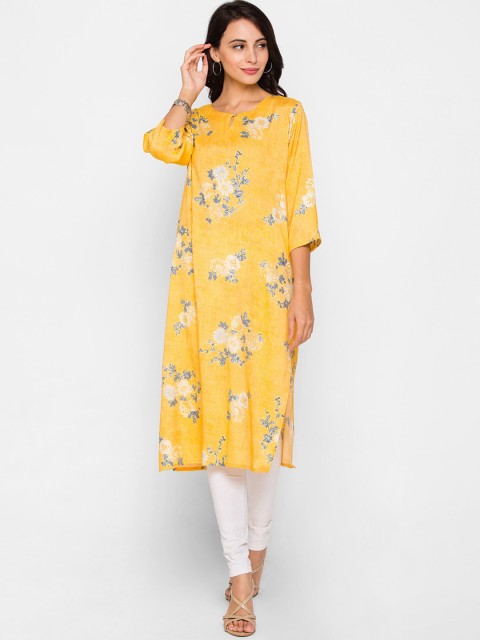 

ZOLA Women Yellow Floral Printed Kurta