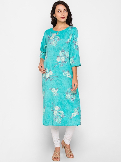 

ZOLA Women Blue Floral Printed Kurta