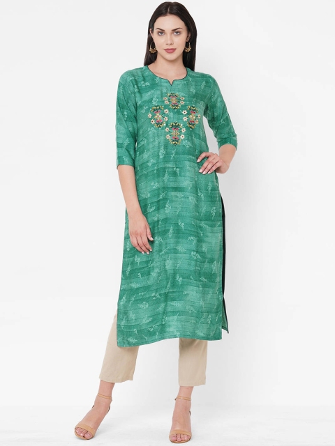 

ZOLA Women Teal Floral Kurta