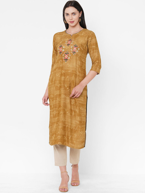 

ZOLA Women Beige Floral Kurta