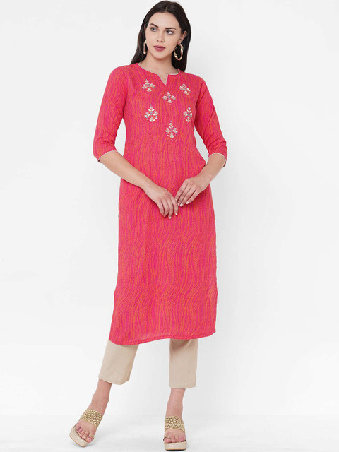 

ZOLA Women Pink Floral Kurta