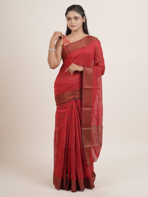 

Pothys Red & Brown Saree