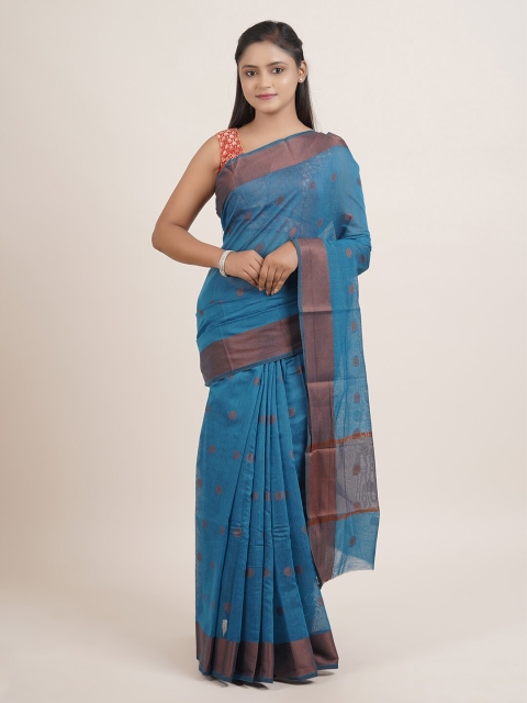 

Pothys Blue Woven Design Saree