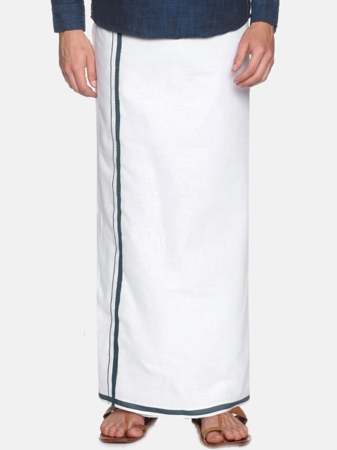 

Chennis Men White Solid Pure Cotton Dhoti