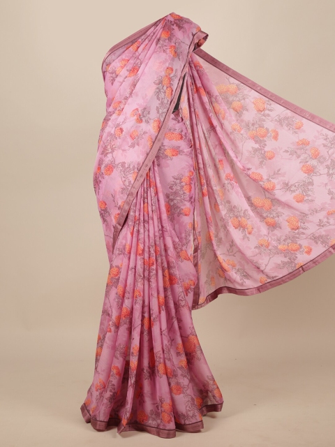 

Pothys Women Pink Floral Printed Saree