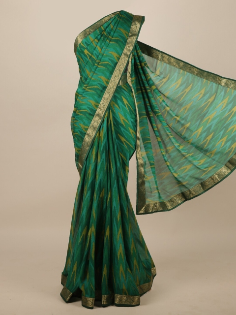 

Pothys Green & Gold-Toned Saree