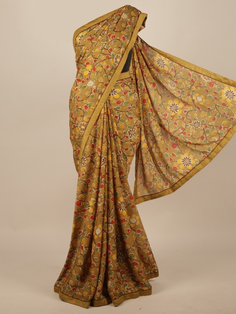 

Pothys Mustard Yellow Floral Saree