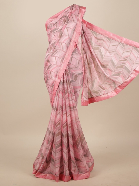 

Pothys Pink & Grey Abstract Printed Saree