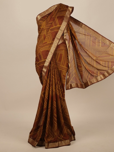 

Pothys Brown & Gold-Toned Saree