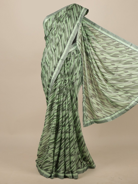 

Pothys Green & Grey Abstract Printed Saree