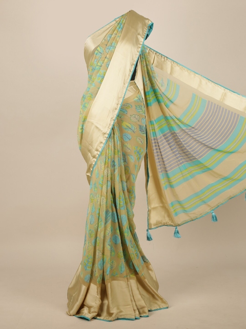 

Pothys Green Floral Printed Saree