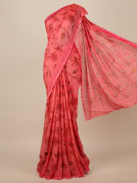 

Pothys Pink Floral Printed Saree