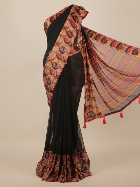 

Pothys Black & Pink Saree