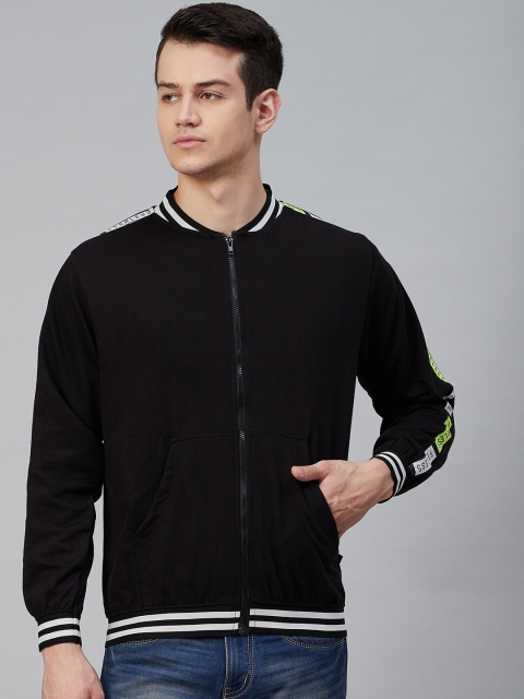 

Hubberholme Men Black Solid Sweatshirt