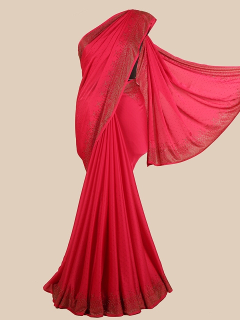 

Pothys Women Magenta Embellished Saree