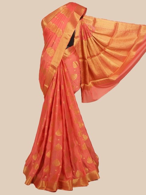 

Pothys Pink Woven Design Pure Crepe Saree