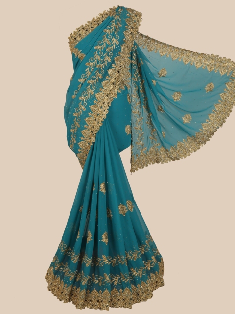 

Pothys Blue Woven Design Saree
