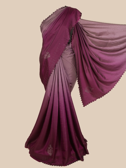 

Pothys Purple Woven Design Satin Saree