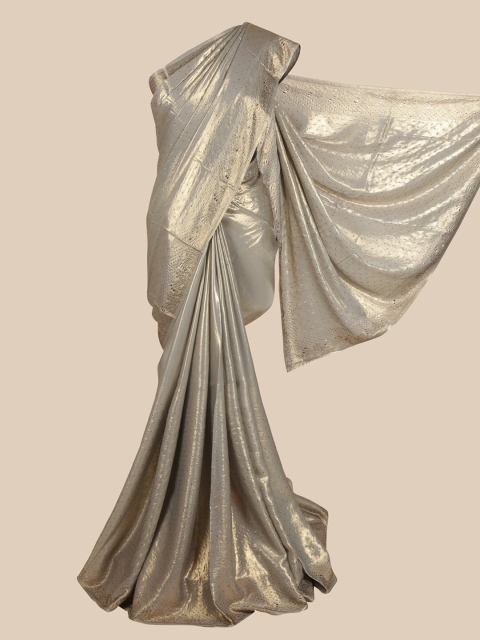 

Pothys Grey Woven Design Satin Saree