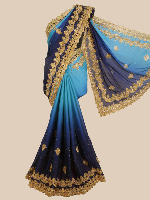 

Pothys Blue Embellished Saree