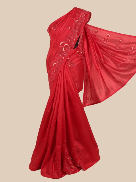 

Pothys Red Ethnic Motifs Art Silk Saree