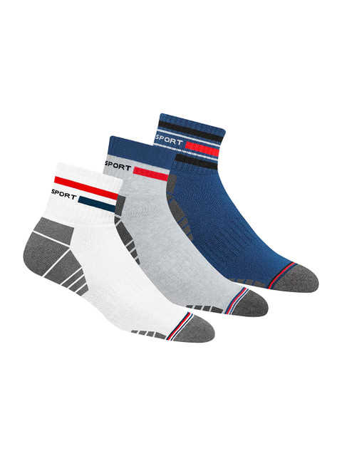 

NAVYSPORT Men Pack Of 3 Assorted Durable Ankle-Length Socks