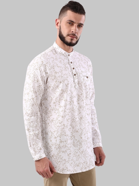

Ethnix by Raymond Men White Printed Kurta