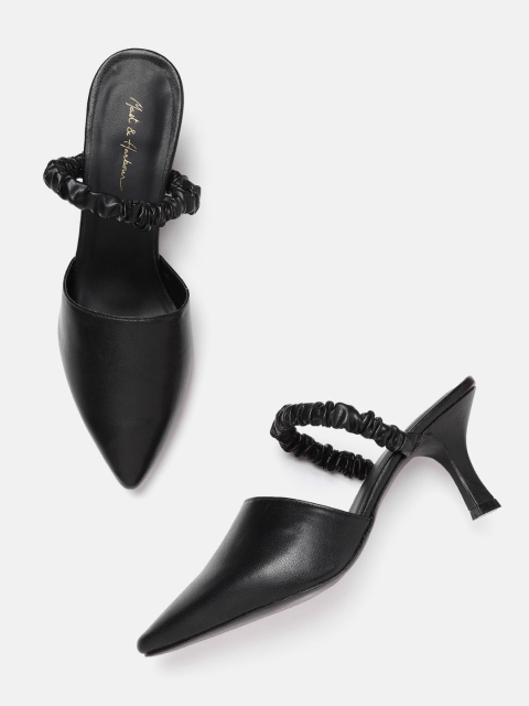 

Mast & Harbour Women Black Solid Mules