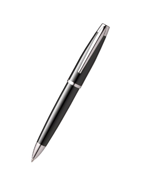 

Pennline Black & Silver-Toned Solid Carina Ballpoint Pen