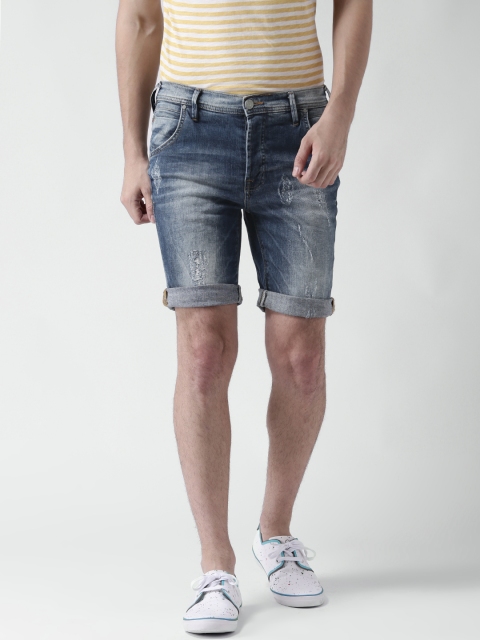 

BLEND Men Blue Washed Slim Denim Shorts