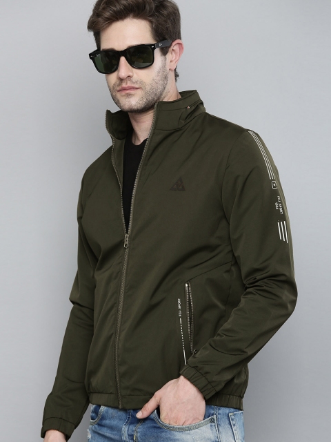 

Fort Collins Men Olive Green Windcheater Tailored Jacket