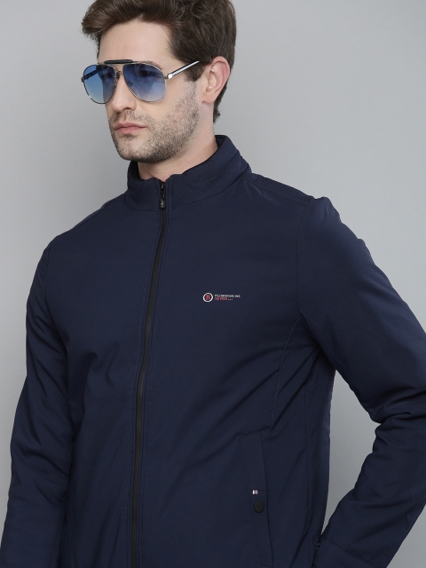 

Fort Collins Men Midnight Blue Solid Lightweight Jacket