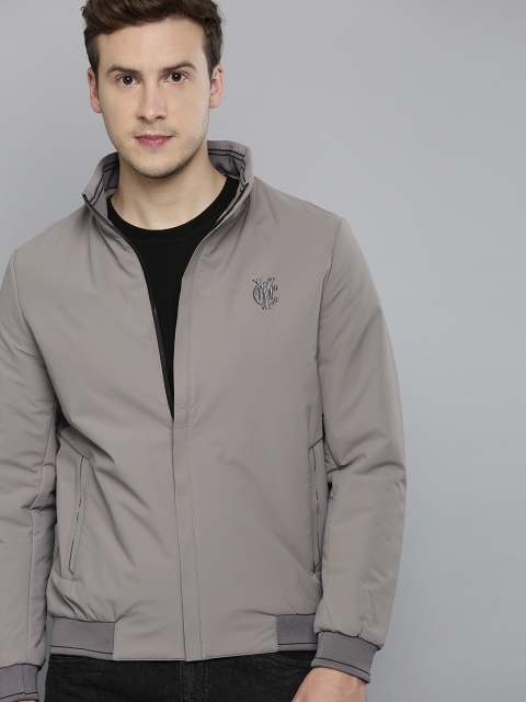 

Fort Collins Men Grey Solid Lightweight Bomber Jacket