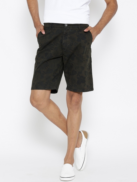 

Arrow Sport Men Olive Green Printed Shorts