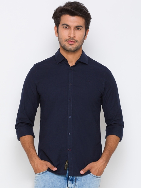 

Being Human Men Navy Blue Slim Fit Casual Shirt