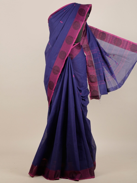 

Pothys Blue & Purple Ethnic Motifs Pure Cotton Saree