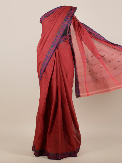 

Pothys Cream-Coloured Floral Pure Cotton Saree