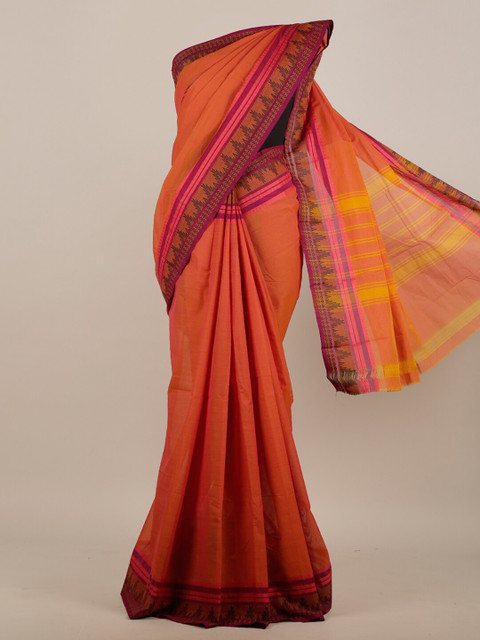 

Pothys Orange Pure Cotton Saree