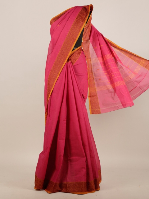 

Pothys Pink Floral Pure Cotton Saree