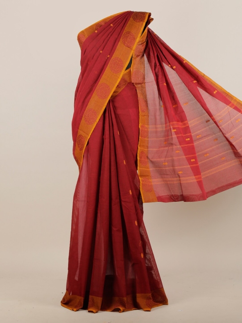 

Pothys Red Woven Design Pure Cotton Saree