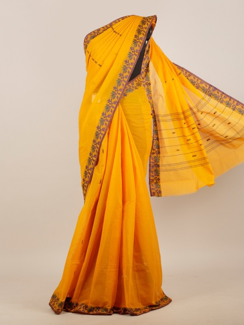 

Pothys Yellow Woven Design Pure Cotton Saree