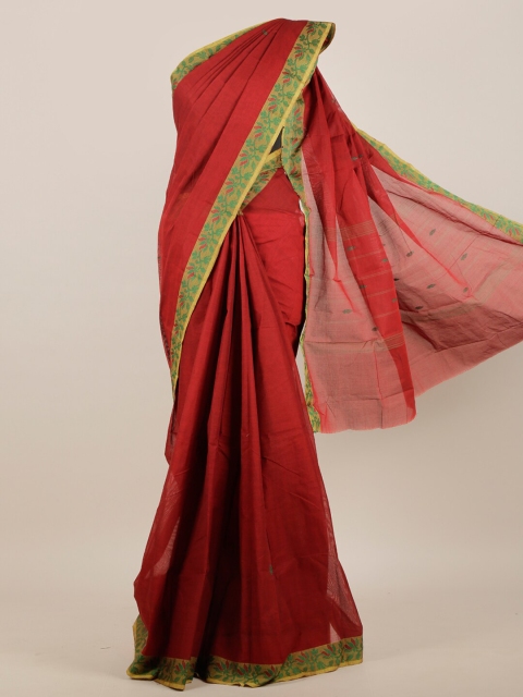

Pothys Maroon Pure Cotton Saree