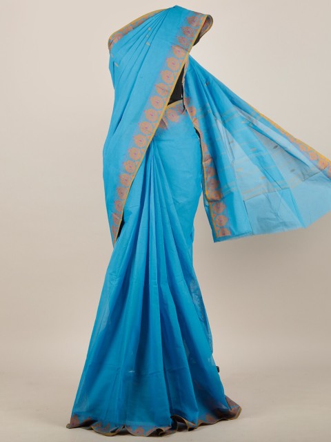 

Pothys Blue Woven Design Pure Cotton Saree