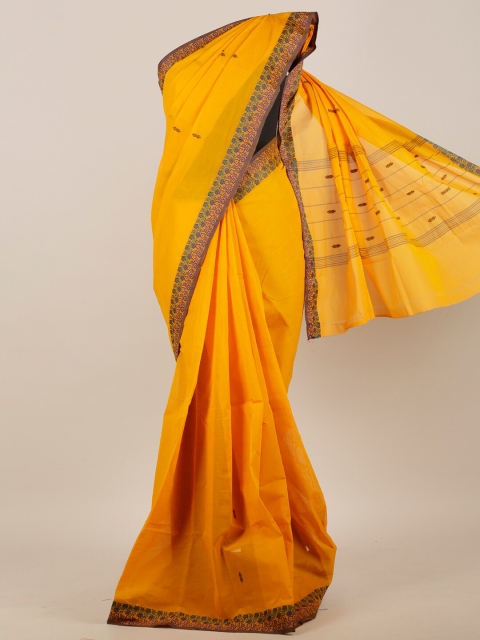 

Pothys Yellow Woven Design Pure Cotton Saree