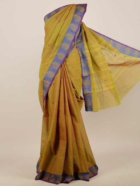 

Pothys Green & Blue Ethnic Motifs Pure Cotton Saree