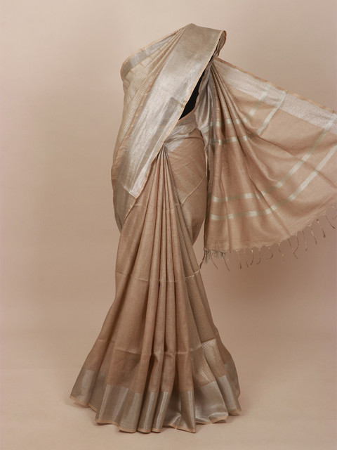 

Pothys Brown Pure Linen Saree