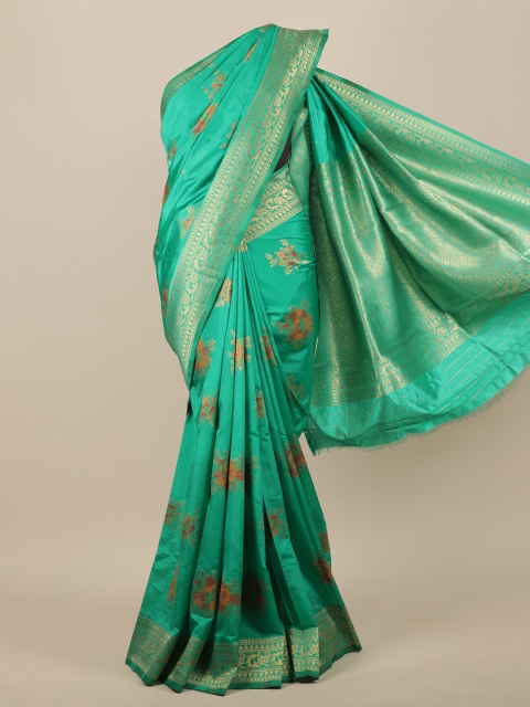 

Pothys Green Woven Design Jute Silk Saree